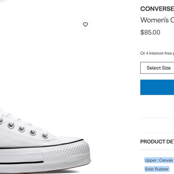 Women's Chuck Taylor Lift Platform Sneakers in White - Picture 2 of 4